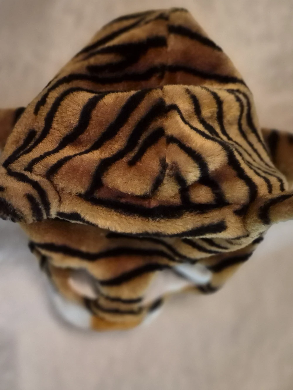 HALLOWEEN Plush Tiger Ear Hat for Kids - Brown/Black